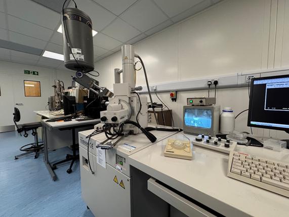 Scanning Electron Microscope at Silson - used for high resolution imaging of nanoscale features